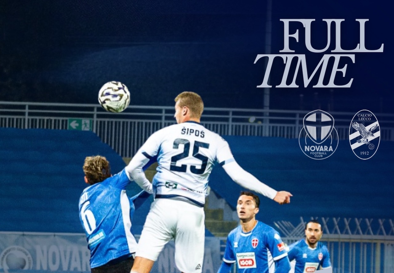 Novara Lecco 1 a 0: seconda sconfitta stagionale per i blucelesti