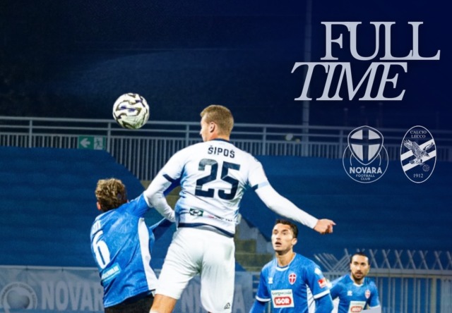 Novara Lecco 1 a 0: seconda sconfitta stagionale per i blucelesti