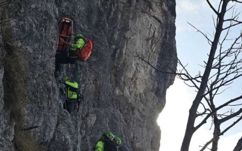 Esercitazione del Soccorso Alpino sulla ferrata Gamma 2 del Resegone