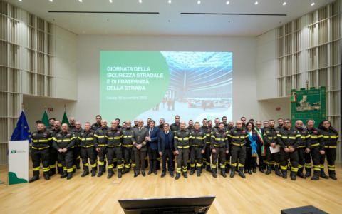 Vigili del fuoco di Lecco premiati alla Giornata della Sicurezza Stradale