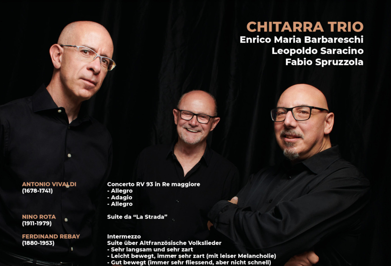 Paesaggi in musica: il “Chitarra Trio” in concerto nella basilica di San Nicolò