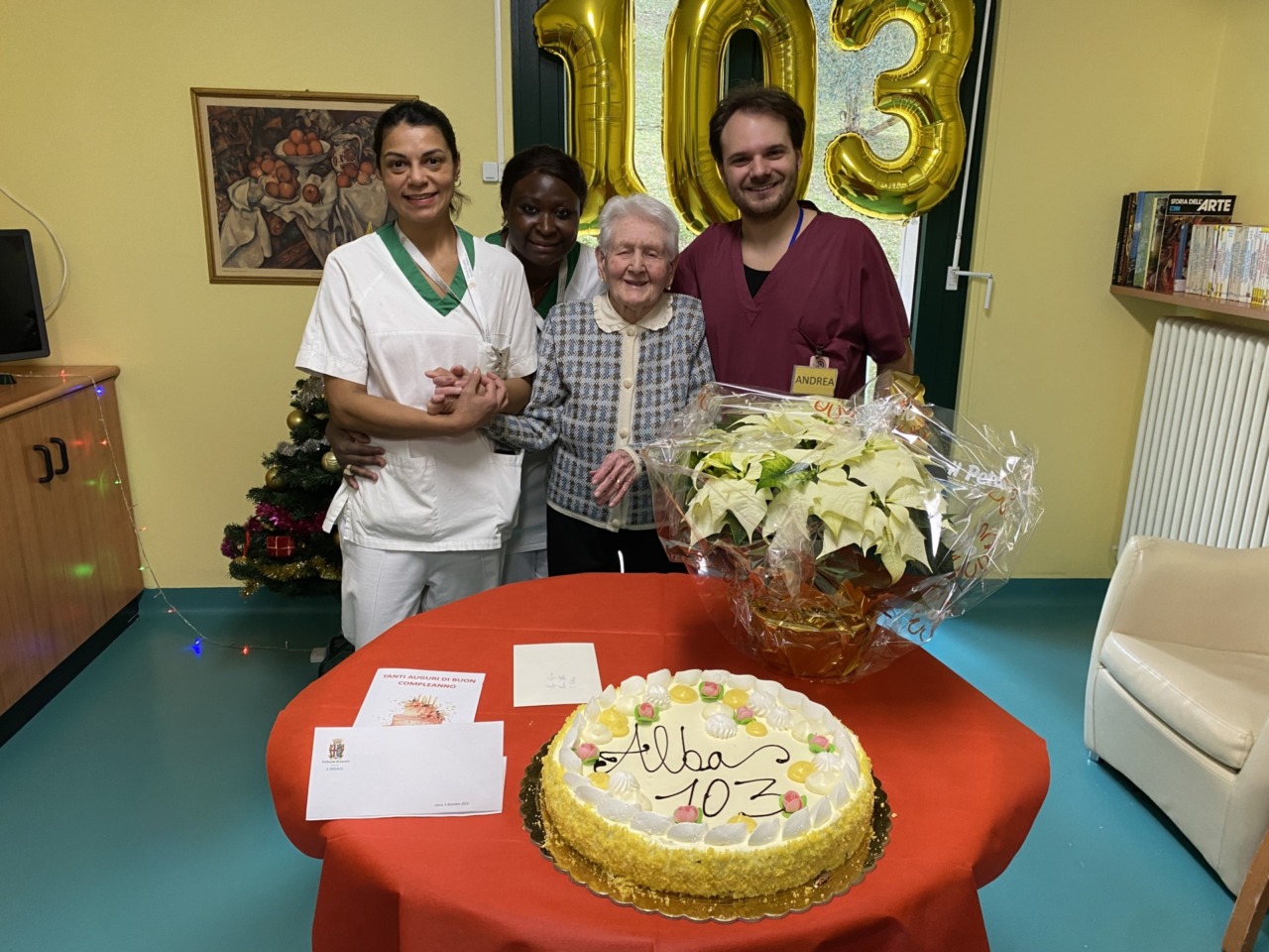 Lecco, grande festa all’Airoldi & Muzzi per i 103 anni di Alba Rossi