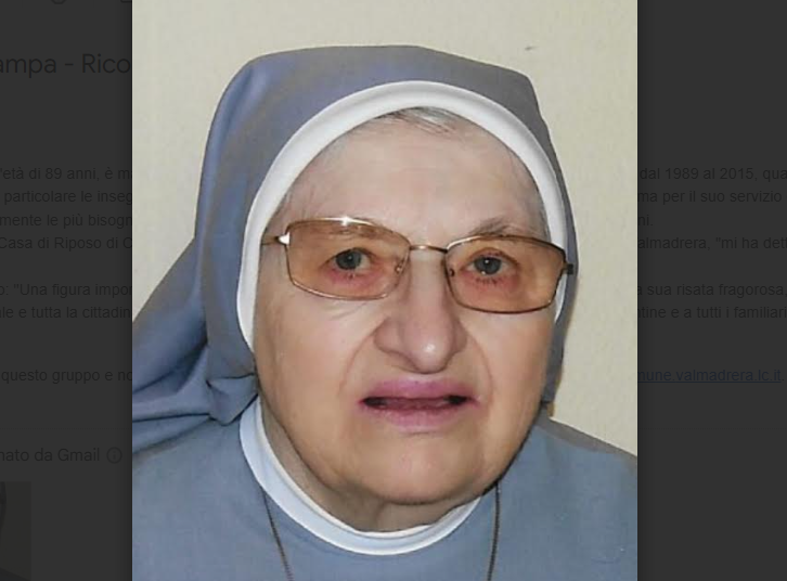 Valmadrera piange Suor Paola Colombo, dedita ai bambini e alla comunità