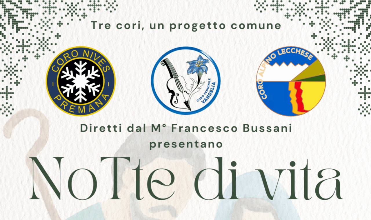 Coro Alpino Lecchese, Coro Nives e Coro Vandelia in concerto a Valmadrera