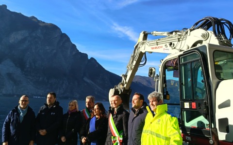 Passerella ciclopedonale sul Lago di Lecco: posata la prima pietra di un’opera storica