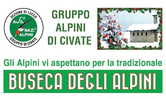 Civate, il 23 e 24 dicembre la tradizionale “Buseca degli Alpini”