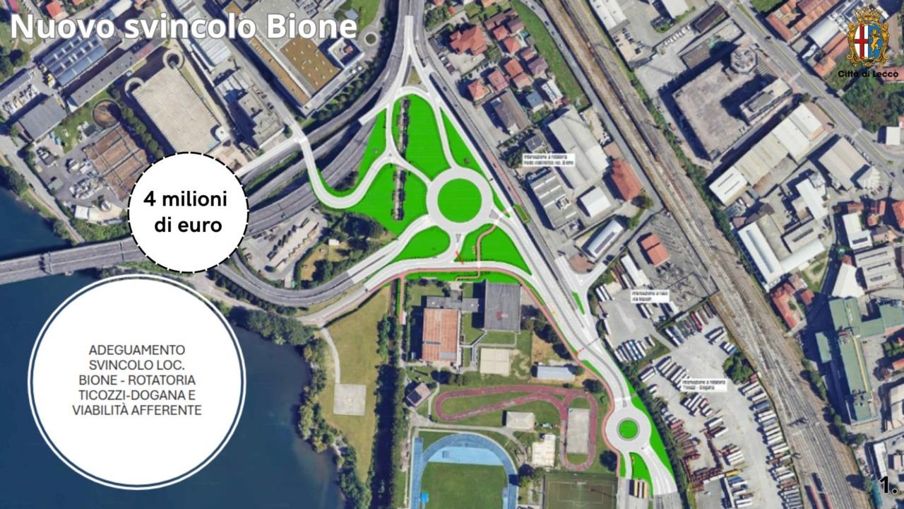 Lecco, il 16 gennaio apre il maxi svincolo del Bione
