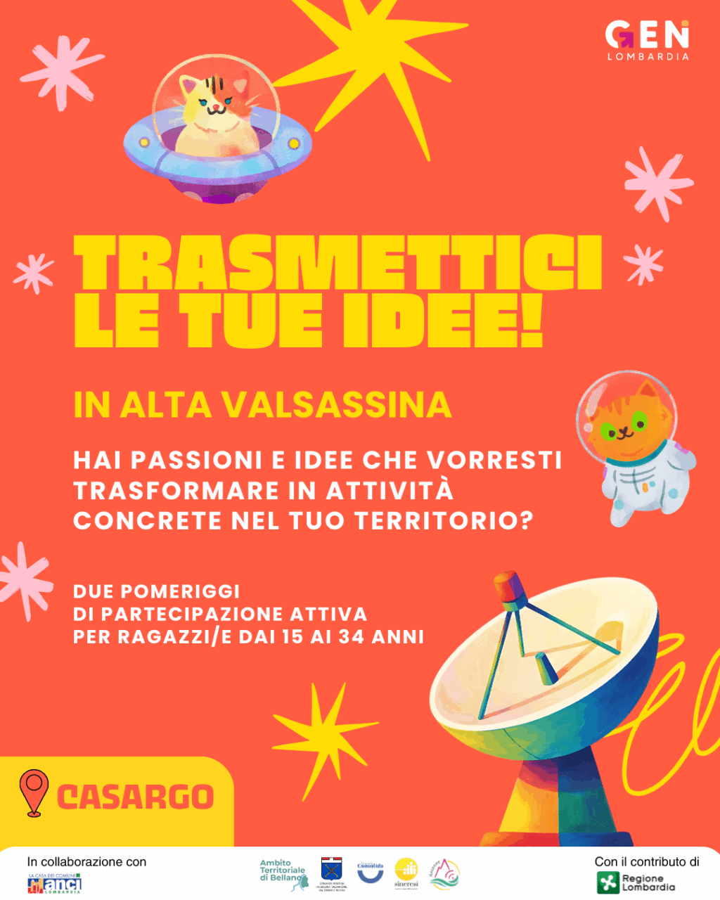 «Trasmettici le tue idee!»: a Casargo due pomeriggi per dare voce ai giovani del territorio