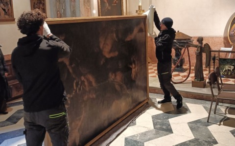 Maggianico, l’ “Adorazione dei pastori” in partenza per il restauro