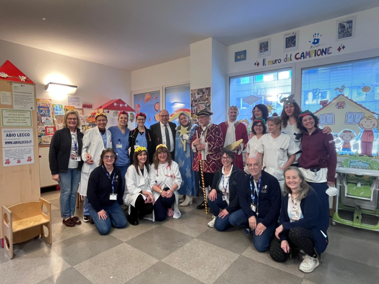 Pomeriggio di Carnevale in Pediatria per i regnanti di Lecco