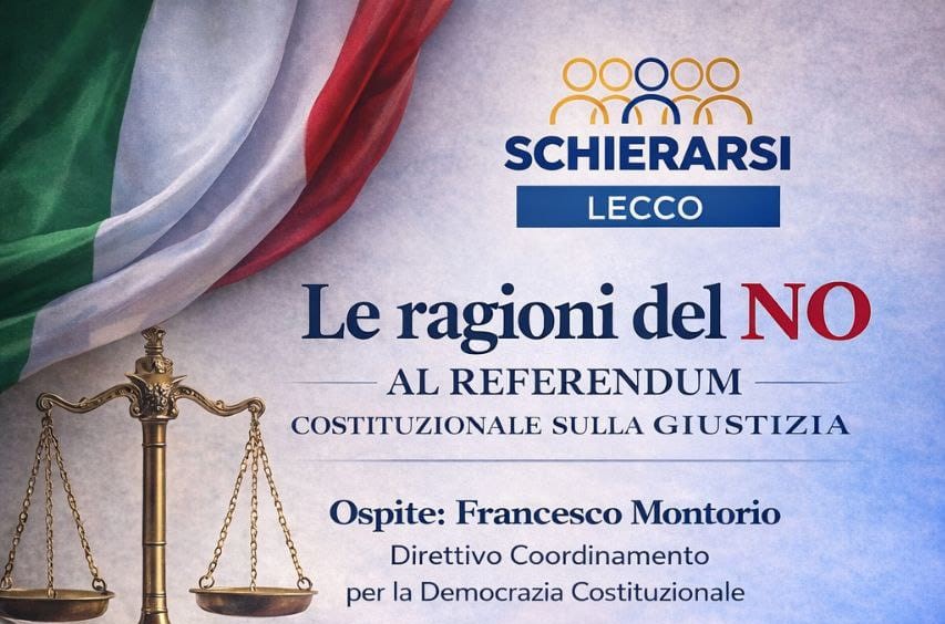 Referendum giustizia, Schierarsi Lecco spiega le ragioni del “no” a Galbiate