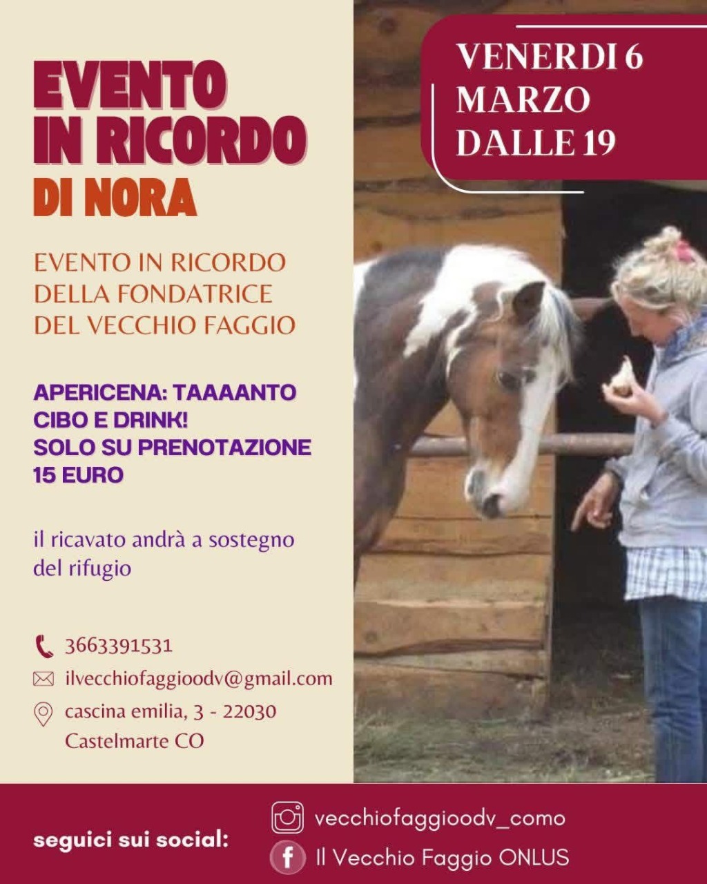 Al Vecchio Faggio un apericena per ricordare la valmadrerese Nora Anghileri