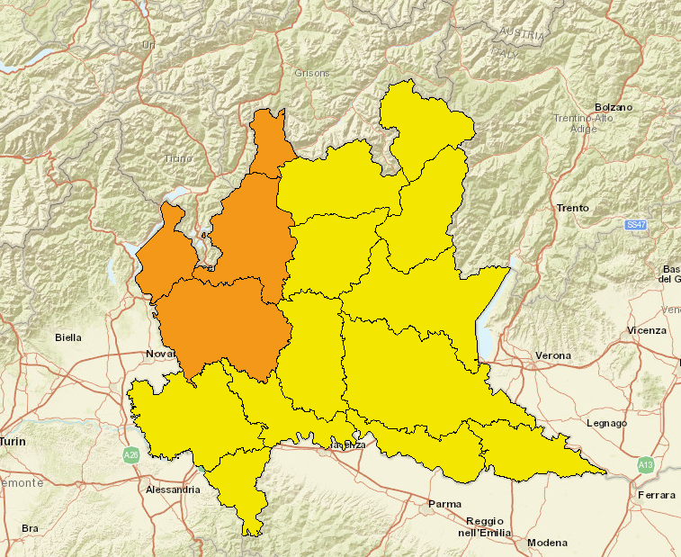 Allerta vento forte arancione oggi a Lecco: raffiche fino a 100 km/h