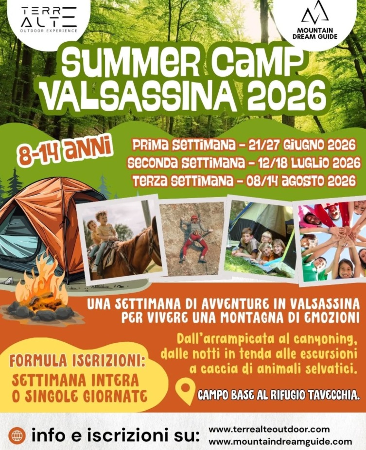 Un’estate di avventura in Valsassina: aperte le iscrizioni per il Summer Camp 2026