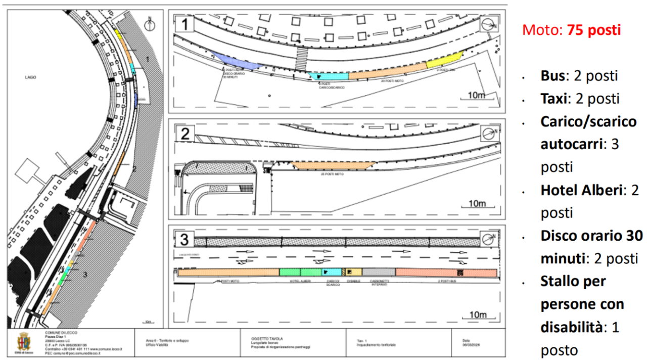 Rivoluzione parcheggi a Lecco, pioggia di critiche: “Residenti penalizzati e bus turistici a rischio”