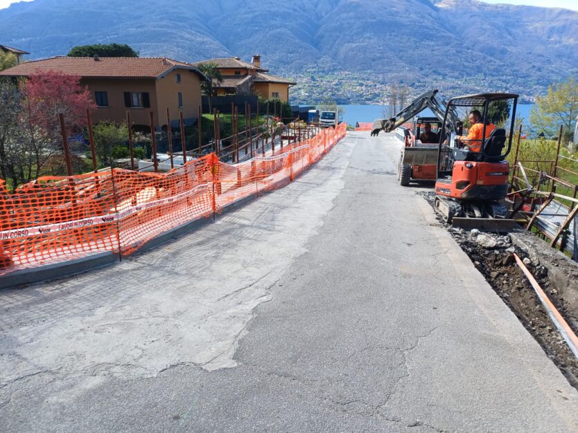 Lavori sulla SP 67 a Castello di Dervio: verso il completamento del consolidamento stradale