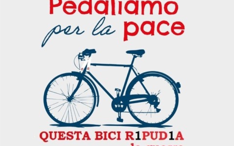 “Questa Bici R1PUD1A la Guerra”: Lecco pedala per la Pace