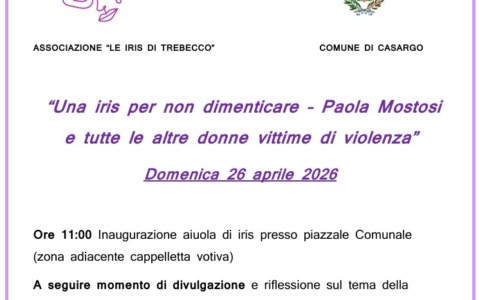 Una iris per non dimenticare, contro tutte le violenze sulle donne