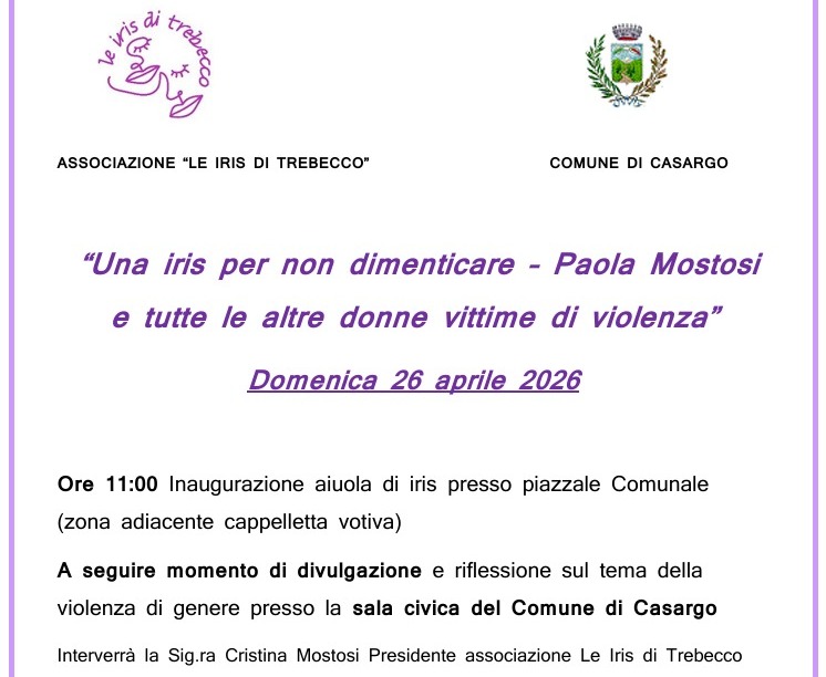 Una iris per non dimenticare, contro tutte le violenze sulle donne