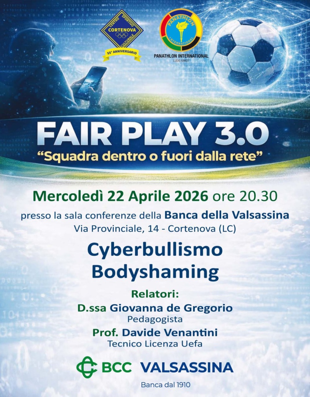 Bodyshaming e cyberbullismo in un incontro a Cortenova