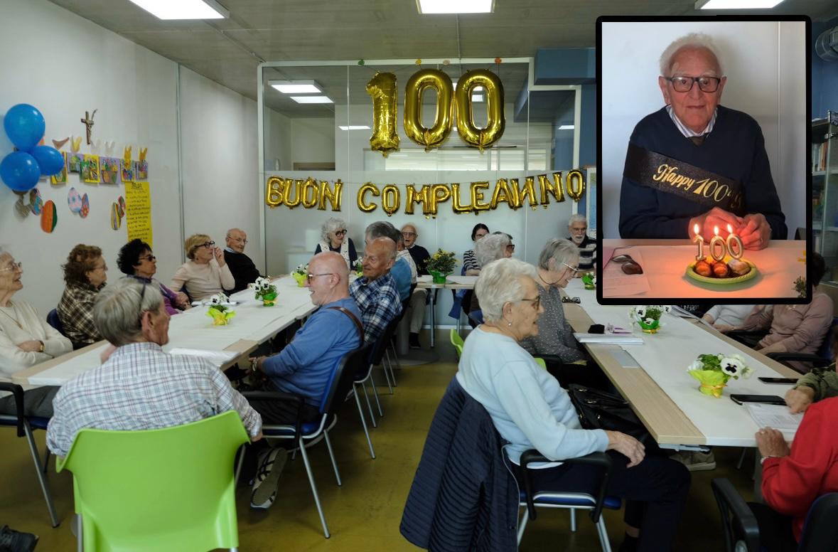 Malgrate: grande festa al centro Donadoni per i 100 anni di Luigi Brusadelli