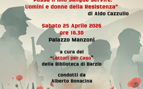 Oggi pomeriggio a Barzio letture sul 25 Aprile e costituzioni ai 18enni