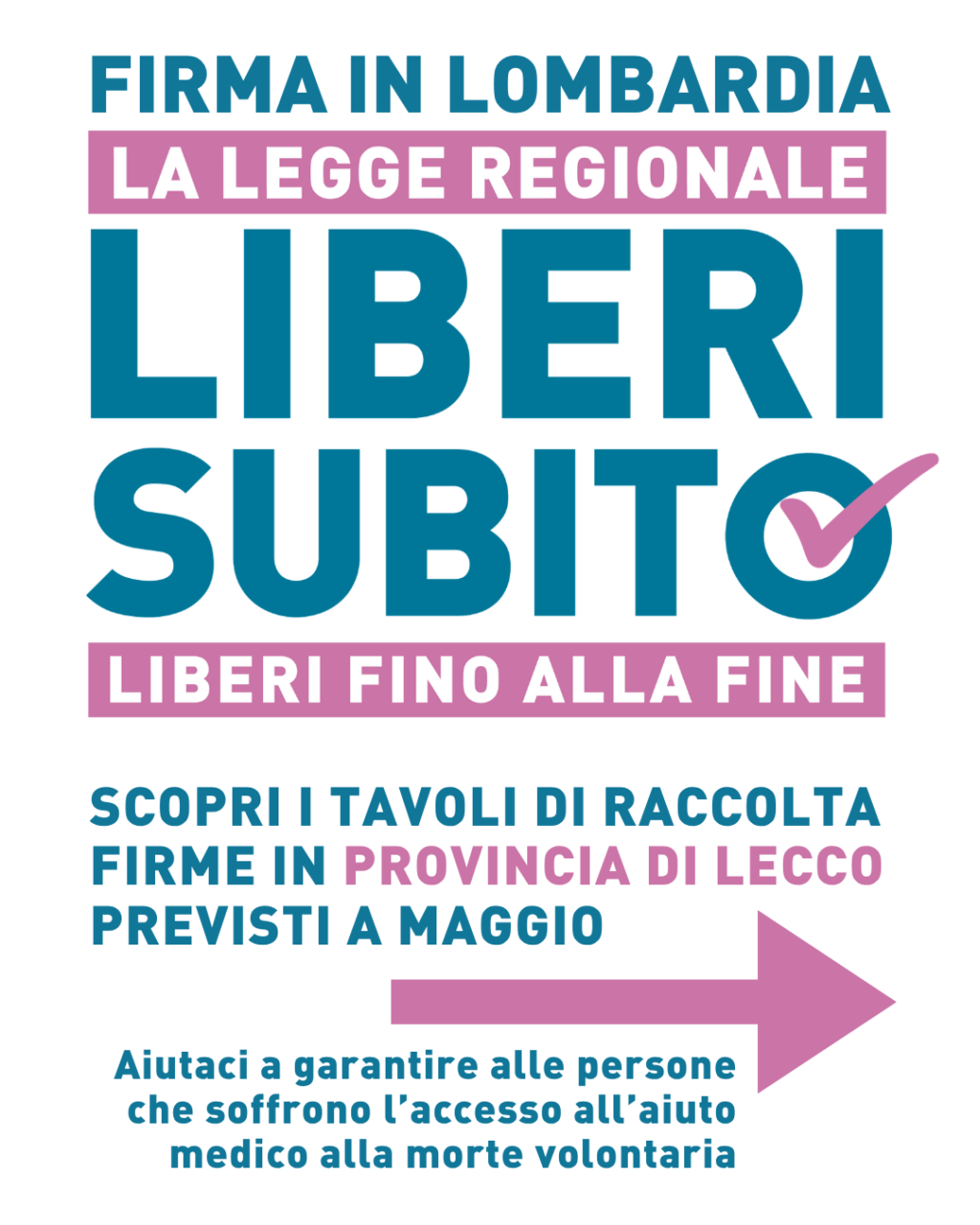Suicidio medicalmente assistito: nel Lecchese parte la raccolta firme per la campagna “Liberi Subito”
