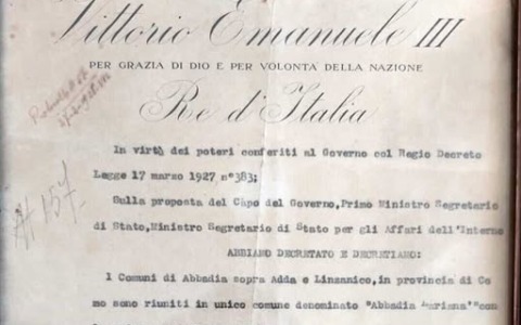 Rinasce l’Archivio Storico del Comune di Abbadia Lariana