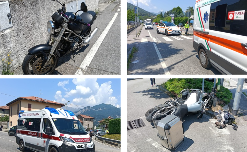 Doppio schianto sulla Provinciale a Olginate: due motociclisti feriti in mezz’ora