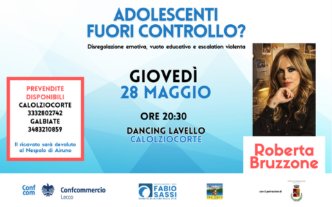 “Adolescenti fuori controllo?”, se ne parla con Roberta Bruzzone a Calolzio