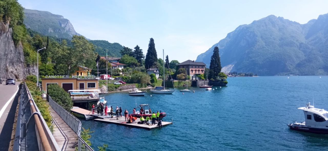 Tragedia a Mandello: giovane perde la vita nel lago di fronte alla Canottieri