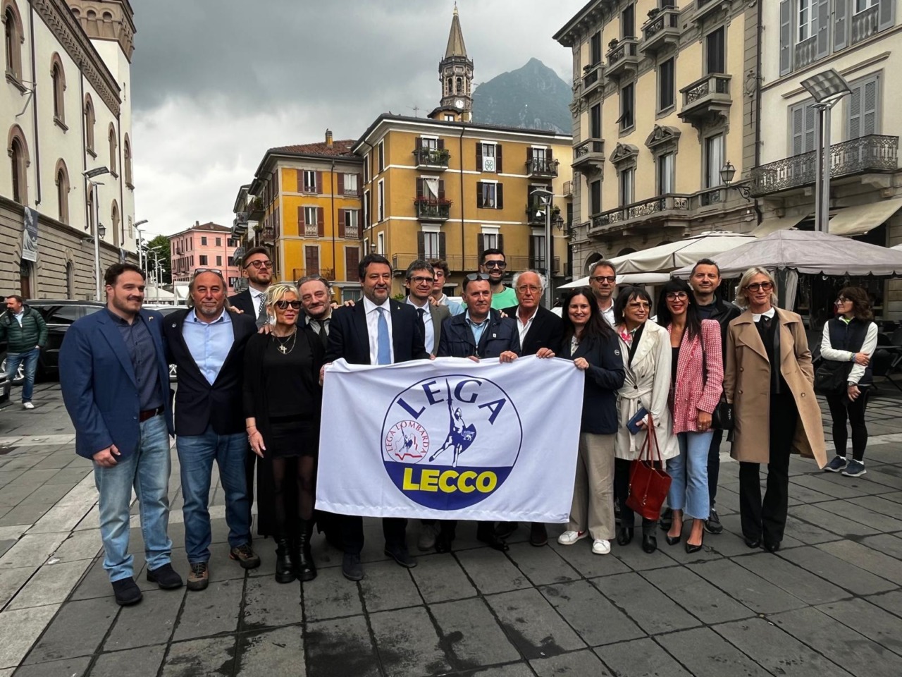 Salvini a Lecco rilancia Boscagli: “Corsa aperta, tutto si gioca su pochi voti”