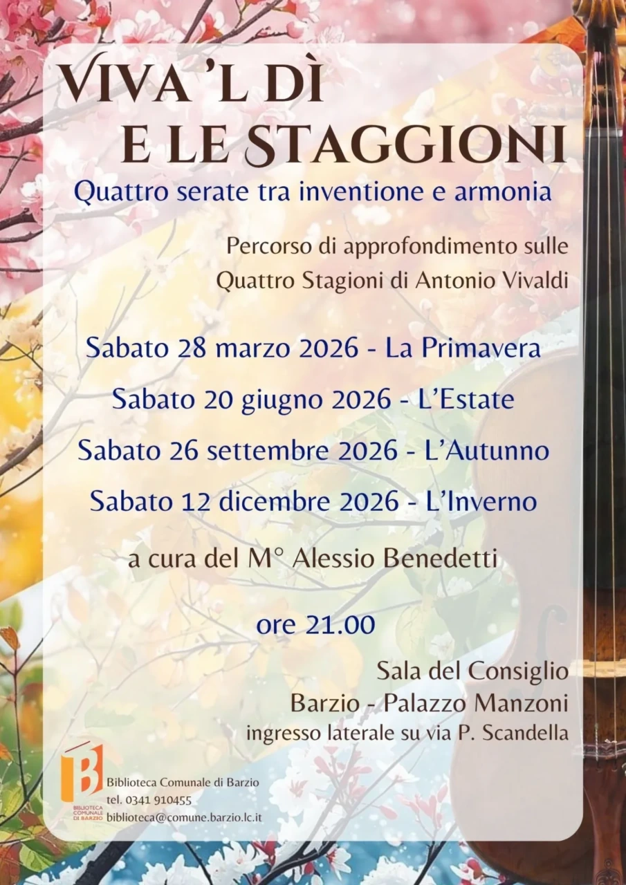 Barzio, successo per la serata dedicata all’Estate: prosegue il viaggio nelle “Quattro Stagioni” di Vivaldi