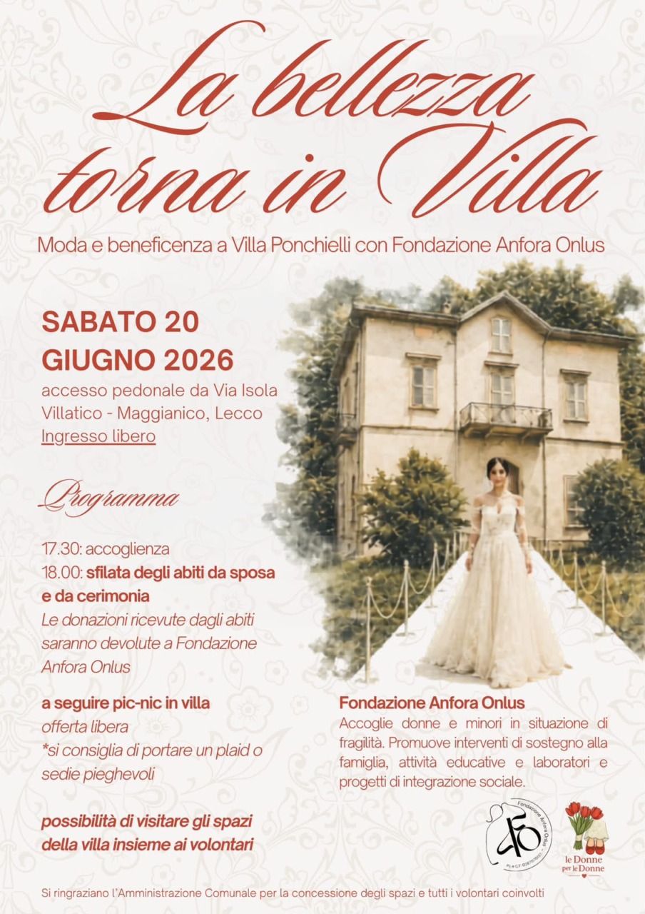 Maggianico, a Villa Ponchielli la sfilata benefica di abiti da sposa e da cerimonia