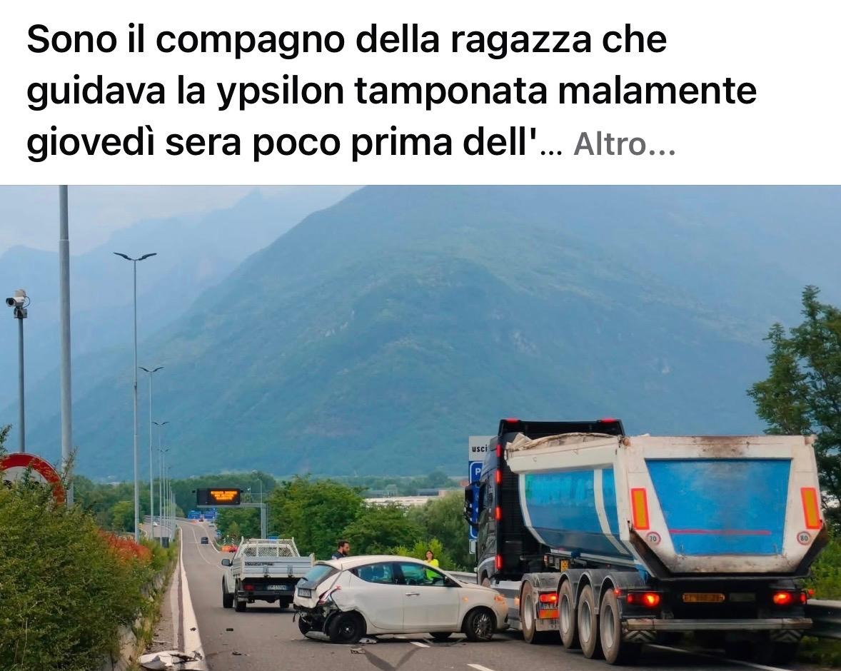 Colico, soccorrono una ragazza dopo un incidente. Il compagno sui social: “Grazie, siete l’esempio del buono che c’è al mondo”