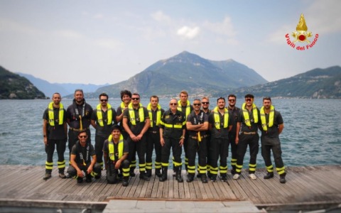 Bellano, concluso il primo corso regionale per la patente nautica dei Vigili del Fuoco volontari