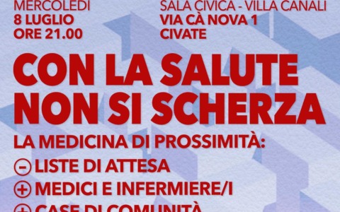 “Con la salute non si scherza”: incontro con il circolo Pd di Valmadrera