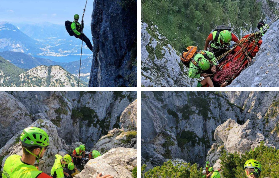 Soccorso Alpino Lecchese, addestramento estremo al Pizzo d’Eghen per gli interventi in parete
