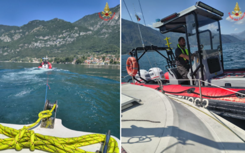 Mandello, doppio intervento dei Vigili del Fuoco sul lago: soccorse due imbarcazioni