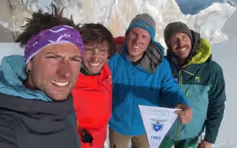 Ragni di Lecco: prima salita della parete sud-est del K7 per Della Bordella e Mauri