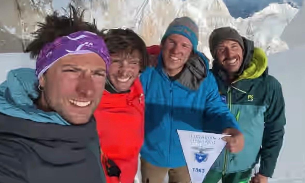 Ragni di Lecco: prima salita della parete sud-est del K7 per Della Bordella e Mauri