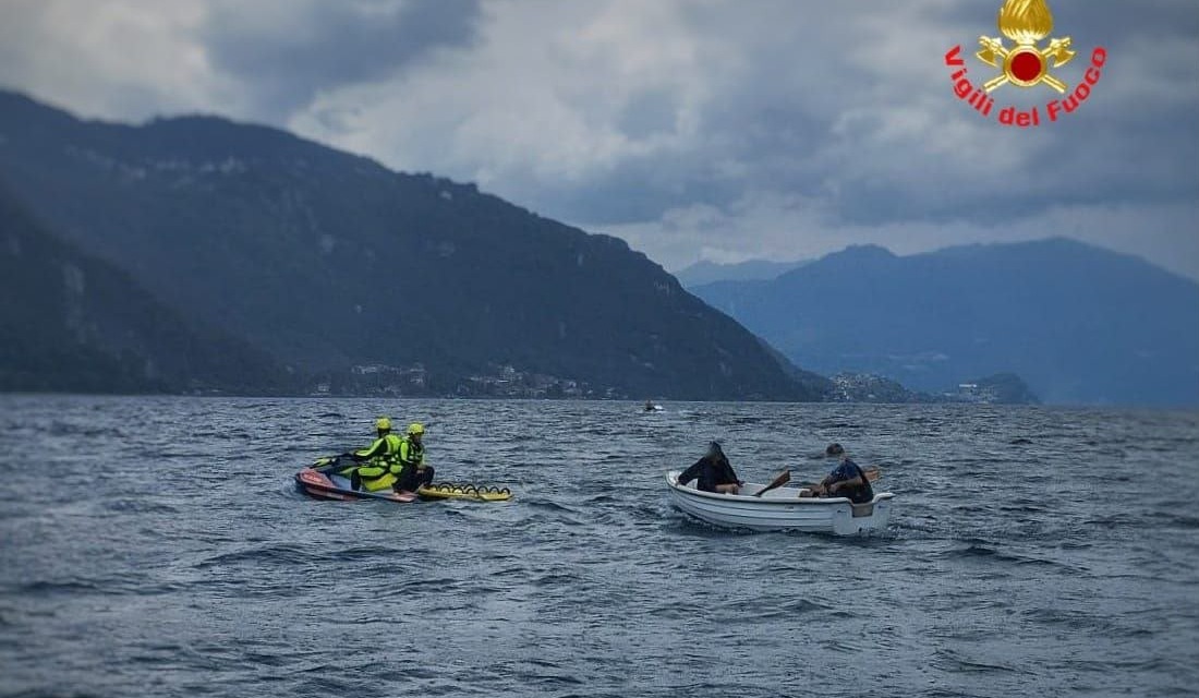 Mandello, imbarcazione in difficoltà: intervento dei Vigili del fuoco