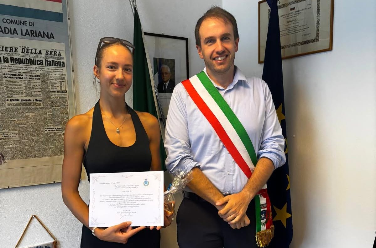 Abbadia Lariana, il sindaco ringrazia Alicja: la turista che ha salvato due bagnanti nel lago
