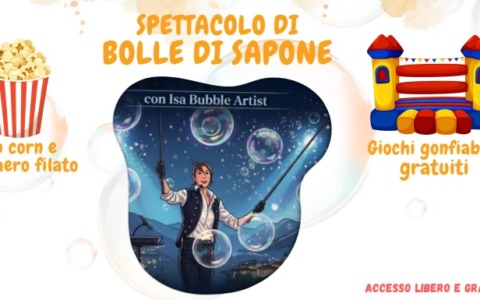 Pomeriggio di magia a Mandello con le bolle di sapone