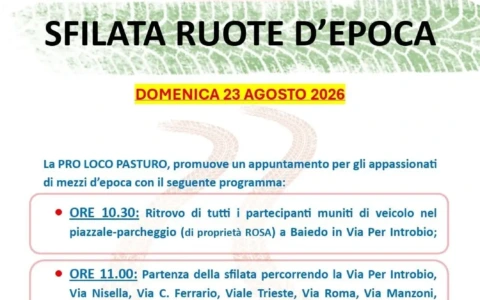 Pasturo, una domenica dal sapore vintage con la sfilata “Ruote d’Epoca”