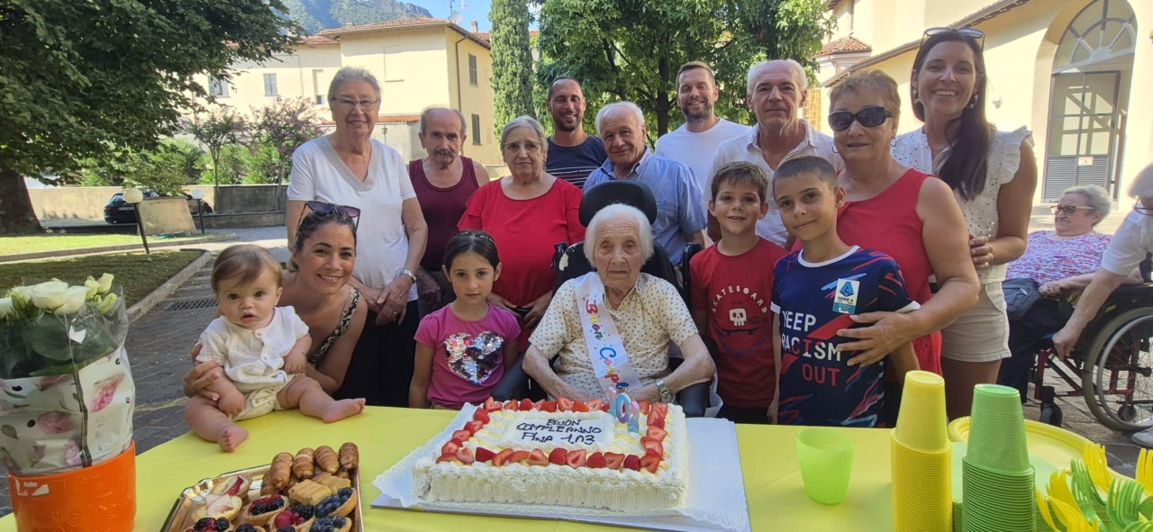 Valmadrera festeggia Giuseppina Ronchetti: 103 anni per la cittadina più anziana