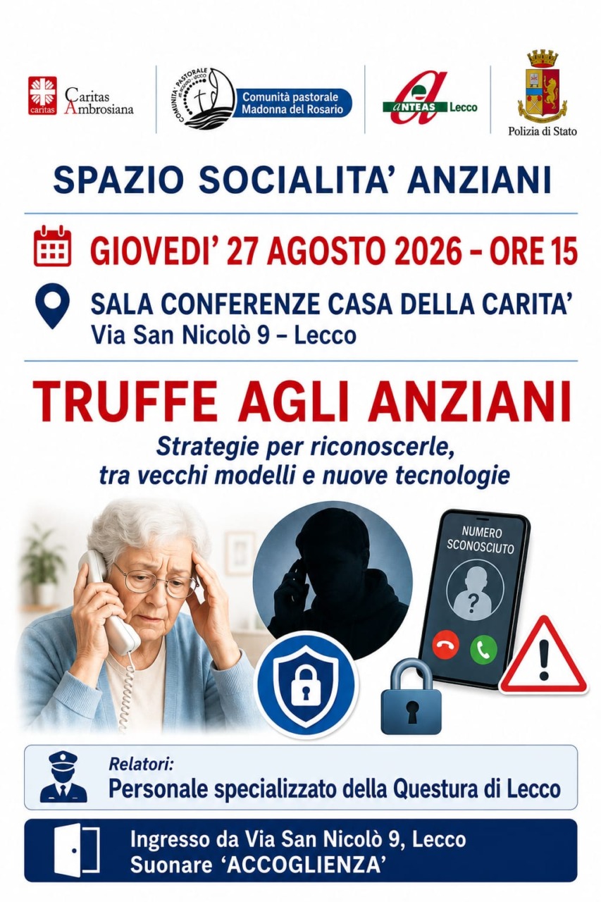 Un incontro per prevenire le truffe agli anziani