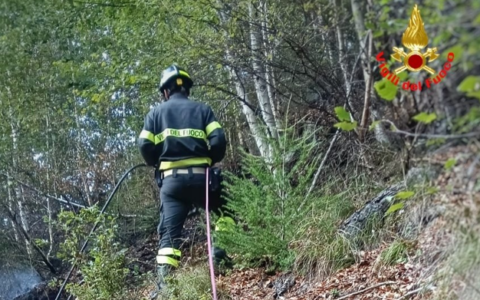 Principio di incendio sul Monte Muggio