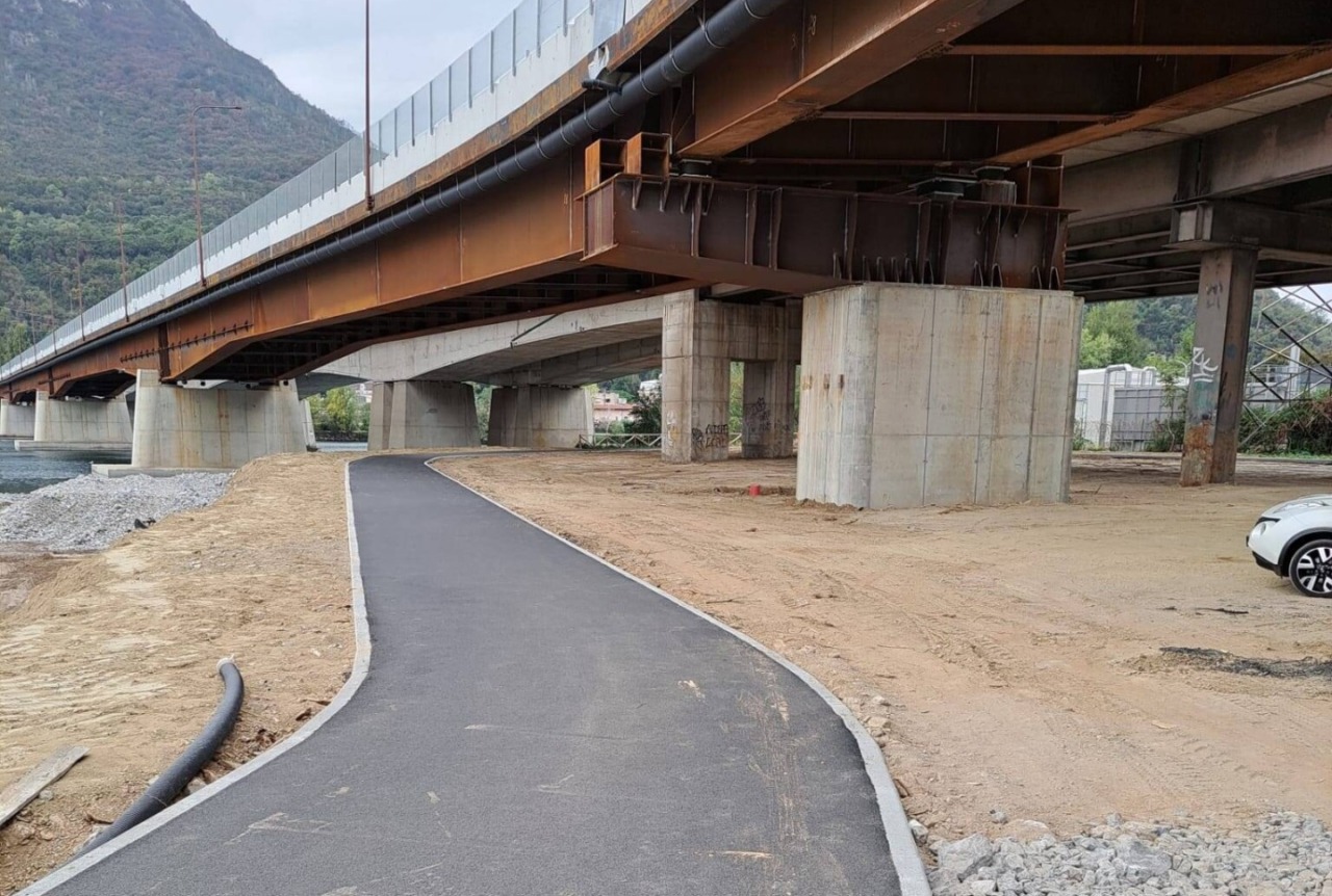Ciclopedonale al Bione: riapre il tratto interrotto