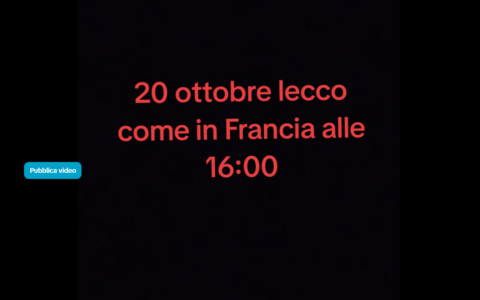 Allerta a Lecco per possibili proteste: messaggi su TikTok nel mirino